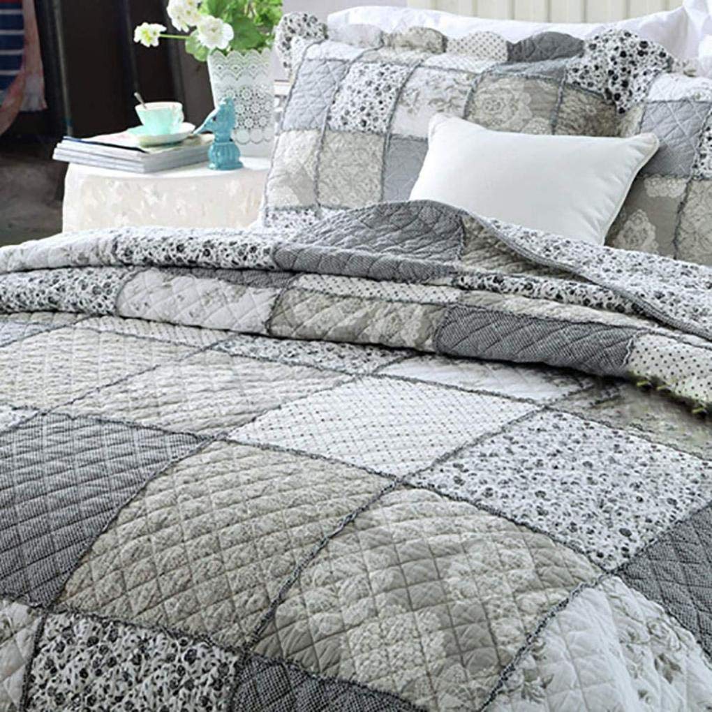 Amazon｜アンティークシックなパッチワークベッドスプレッド230 x 250